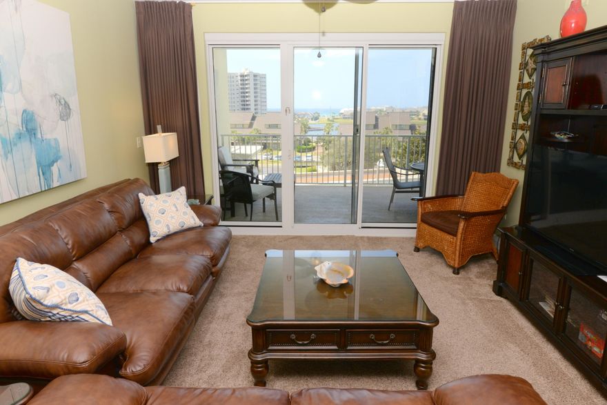 OWNER ANXIOUS TO SELL! BEACH GETAWAY! Attractive two bedroom, two bath condo - steps from the beach! It has been used mainly by the two families who own it, but is on the on-site rental program. The kitchen has pretty granite & natural wood cabinets. There is a stackable washer & dryer, custom draperies, & a queen sleeper sofa. The master bedroom opens to the balcony along with the living area. The balcony as well as the interior of the condo is well-furnished & accessorized. Ariel Dunes offers: 2000 feet of deeded white sand beach, three large pools, the Cabana Cafe, golf, tennis, fitness room, & a conference center all located in the gated Seascape resort. Conveniently located to shopping, restaurants, & everything you could want or need - this one is a must to see!!