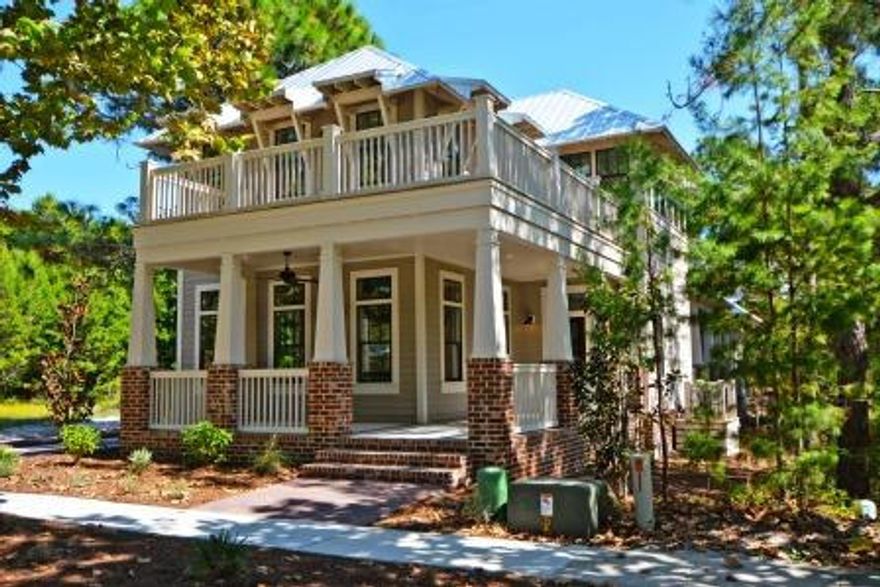 This new home is being used as Builder's Model and is a showstopper. It is situated on a quiet wooded homesite in Forest Lakes (across from Draper Lake on 30A). This new home is awesome and has the floorplan that works for today's lifestyles. BIG open living/dining/kitchen space downstairs. Kitchen has Bosch stainless appliances and caesarstone quartz countertops. The oversized Master BR is upstairs with an open porch to take advantage of the lake view across the street. Another unique feature is that it offers a detached 1-car garage situated behind the home with a breezeway.There are 757 sq feet of porches to enhance your outdoor living!Rinnai tankless water heater.Outdoor shower.