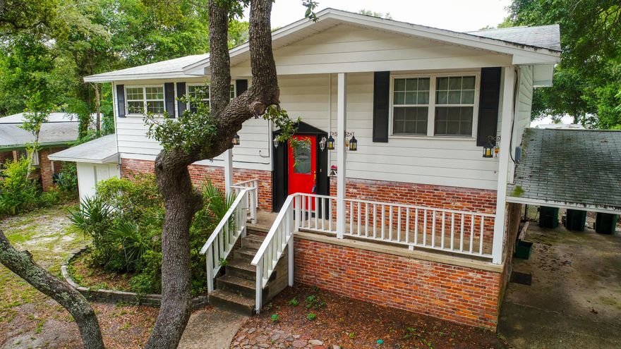 Lovely Traditional Design 5 Bedroom 2 Story Home with a PRIVATE POOL in Garniers Beach Community with access to fun-filled park, beach & boat launch. You are in the perfect location to everything Ft. Walton Beach, both Hurlburt Field & Eglin AFB, minutes from the Hospital & 5 minutes to the beach! The home is filled with Character from the moment you pull in to the circular driveway to the beautiful covered front patio, inside you will find original hardwood floors, your kitchen and breakfast area have a beautiful view of the lovely sparkling Pool. Spend your morning and evenings on the 2nd story deck overlooking your extensive 1/3 acre lot. You will love the number of possibilities with all of the space in this home. Upstairs you have 3 bedrooms, 1 bathroom, living room & kitchen. Your downstairs has 2 Bedrooms a bathroom, living room & french door opening to your wonderful Florida room & Pool. You have plenty of storage to include the attached storage room with both access from inside the home and outside the home. The  detached storage is located in the far corner of the lot where you will notice plenty of room for outside activity and storage. Welcome to a home where you can store your own boat, RV and any other outside toy you can think of.  2005 HVAC, 2011 Water Heater, 2005 Roof, Whole house Rainsoft Water Filtration & Air Purification System, All Kitchen Appliances 2011/2012. Transferable Termite Bond. 2011 Hurricane Impact Glass Windows, Copper Wiring. Gas Stove, Water Heater & HVAC. Call for showing or more information to include renovation prices if you are looking to build a full out mother-in-law suite!