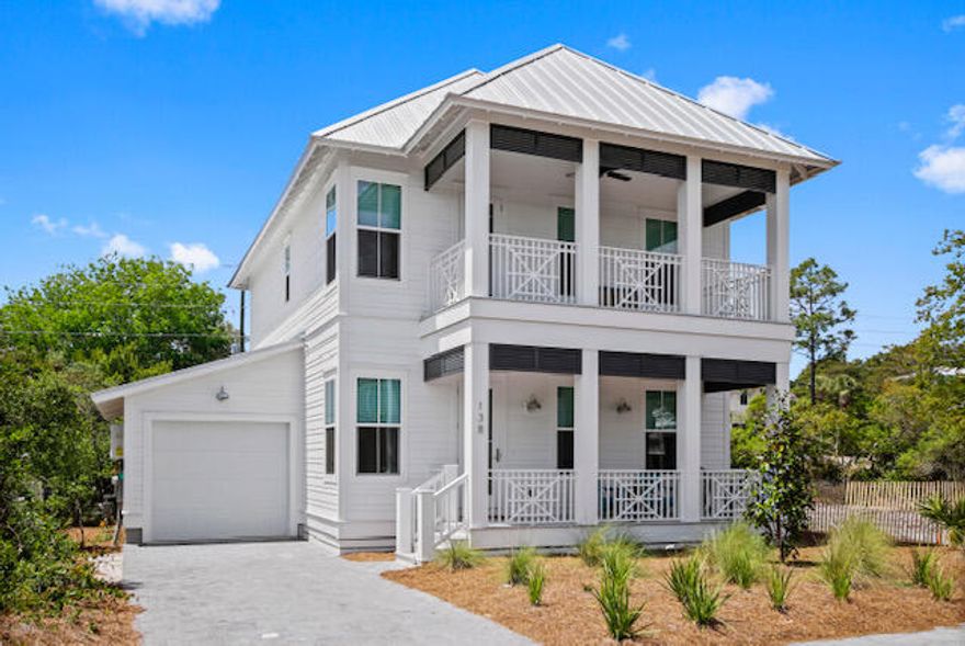 Sought after location!! This beautiful custom home has many extras and premier finishes such as all hardwood floors throughout, custom lighting, white quartz countertops, & high end appliances. Designer tile enhances all bathrooms. This home offers two Master Bedrooms, one on the first floor and one on the second floor. The built-in bunks have a coastal theme that kids of all ages will love. Enjoy sitting out on the front porch to take in those wonderful breezes. Lakeside has a community pool and is close to the white sands and emerald waters of Blue Mountain Beach and 30A. Walk or Bike to the nearby beach access just a few minutes away. You can also walk to nearby restaurants and shopping such as Redfish Taco, Blue Mountain Creamery, Blue Mabels, For the Health of it, McTighes and much mo