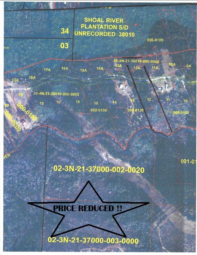 Stunning river front lot located in Shoal River Plantations, Inc. This lot has 200 feet of river frontage and 3.6 acres in the southern portion of the lot. The northern portion of the lot has 2.00 acres and 278' of road frontage on Plantation Lane. This is one of the last available lots with access to the river. This lot has many possibilities. The Shoal River has white sand and is reportedly one of the last of the natural clean rivers in the world. The riverbed is thousands of years old and this lot has never been timbered. The Floridan Aquifer is beneath the lot. A rough cut access road from Plantation Lane to the river was cut in last year. Bring your family for some nature at it's finest.