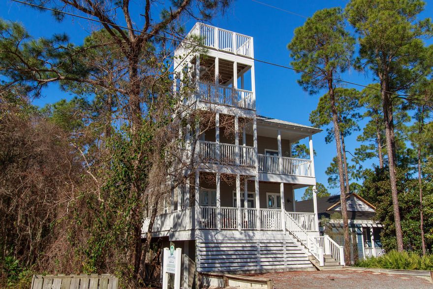 Sitting on a double-lot at .31 acres and at 2,138 Sq Ft this 4 bedroom 3 bath home is a gem in the heart of Seagrove Beach. Offering a large living area (with all furnishingsor can be removed if renter has own furnishings), large kitchen plus 4 spacious bedrooms, one master suite with private large bathroom with separate walk-in shower and tub as well as double sinks, and three additional bedrooms with two other full bathrooms make this a very comfortable home. An outdoor entertainment area is located at the ground level which has a pool table and its a great place to gather with friends.Barely over just a mile away from the famous town of Seaside, this home allows you to enjoy all of the perks