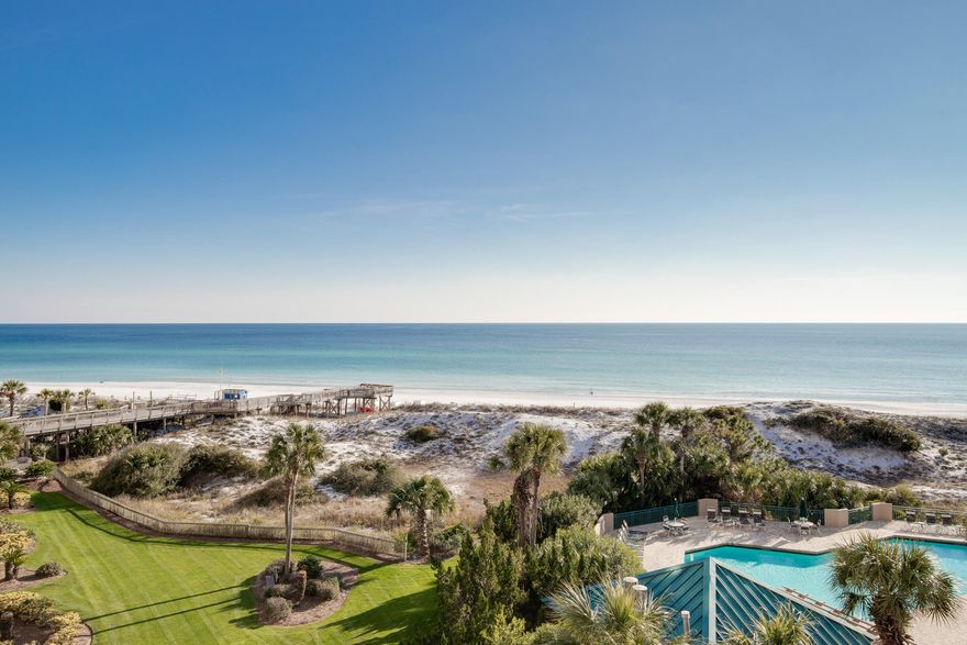 Beachfront, 5th floor on the east end of Southwinds I. Enjoy gorgeous beach views from the living room balcony and entire living/kitchen/dining area. Wake up every day with breathtaking sunrises from the master bedroom window! New water heater added in 2016. The kitchen is spacious with ample storage & opens to the dining/living area. The master faces east over the resort & the 2 guest beds face north. Southwinds' premier beachfront address is perfect for those seeking a second home or permanent residence on the most beautiful beaches. Enjoy private beach umbrellas and beach service with ownership at Southwinds. This gated, Gulf-front community is rental restricted. Southwinds owners can also enjoy a private beachfront pool & covered parking garage with open guest parking. As an introduction to the Sandestin lifestyle, we invite our new owners to explore amenities that make Sandestin special. The listing brokerage and seller(s) are presenting the buyer(s) of this property with (2) 90-minute rounds of Tennis court time, a golf foursome at one of our three championship courses, a round of golf for up to four (4) players and an invitation to "Club Night" at the unrivaled Burnt Pine Golf Club.

Sandestin Golf and Beach Resort is a major destination for all seasons and all ages, and has been named the #1 resort on Florida's Emerald Coast. This magical resort spanning over 2,000 acres is comprised of over 70 unique neighborhoods of condominiums, villas, town homes, and estates. The resort features miles of sandy white beaches and pristine bay front, four championship golf courses, a world-class tennis center with 15 courts, 4 resort swimming pools (and 15 private neighborhood pools), a 113-slip marina, a fully equipped and professionally staffed fitness center and spa, meeting spaces and The Village of Baytowne Wharf, a charming pedestrian village with events, shopping, dining, family entertainment and nightlife. For true golf cart community living, Grand Boulevard is just outside the resort gates and provides access to additional shopping, dining and entertainment, all without traveling on Hwy. 98. Come to Play, Stay for Life!