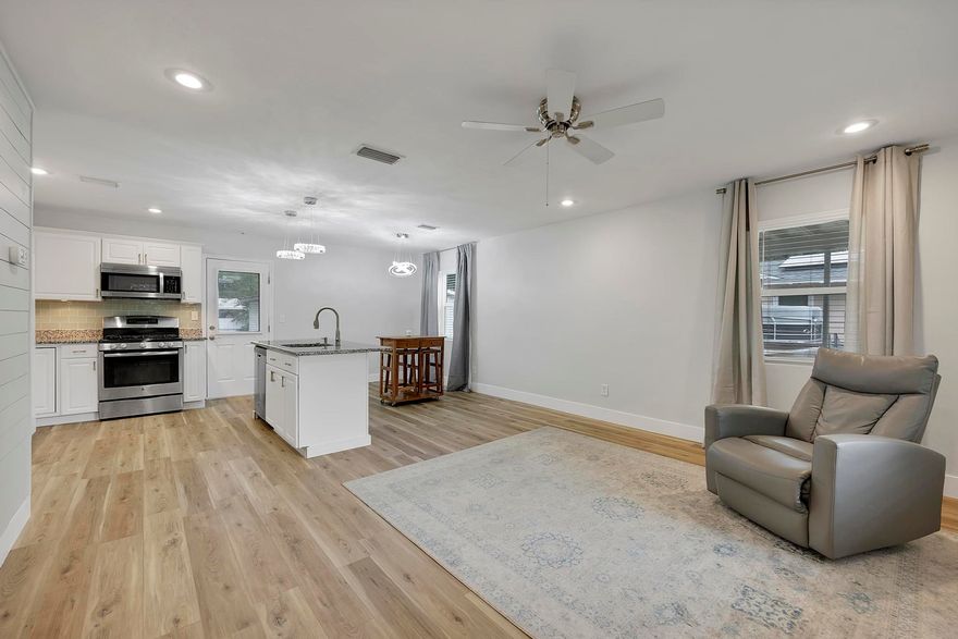 Back on Market no fault of seller. Fully renovated Florida Cottage ready for its new owners. Perfect for first time homebuyers or for use as an investment property. Large fenced in backyard with oversized shed/workshop. Updates included: Roof, Water heater & HVAC replaced 2021, exterior painted 2020, gas range in kitchen, new flooring, professionally painted, granite countertops and high-end fixtures, lawn well installed 2020. Wiring updated 2023. Conveniently located to military bases, shopping, and the Beach!