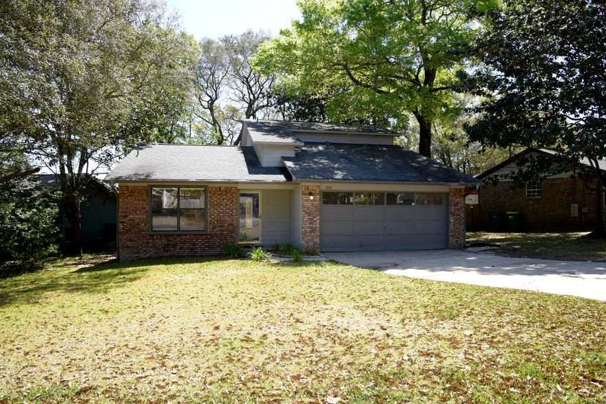 Great 3/2 home in the heart of Niceville! This home features large eat in kitchen with appliances (ice maker not warranted) & tiled floor for easy care. Living area has corner gas fireplace, hardwood flooring and access to back deck overlooking fenced in back yard. Grand main floor carpeted master suite with an abundance of natural light is able to accommodate larger furniture and offers 2 spacious master closets. Master bath offers separate vanity area and beautiful custom tile in tub/shower combination. Main floor Power Room offers custom tiled touches. Upstairs you'll find two carpeted bedrooms, each with a private balcony overlooking the back yard and a convenient guest bathroom.