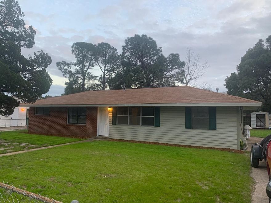 This home has been extensively remodeled. Walls have been changed to open up the Floorplan for example. The home has been rewired. New HVAC system. New gas water heater. New flooring throughout. Bathrooms have been remodeled. Lighting and ceiling fans updated. The kitchen has been opened up and New cabinets, Frigidaire appliances including microwave and refrigerator. Granite counter tops. The flush mount lighting in the kitchen is adjustable for brightness.  There is also under cabinet lighting and above cabinet indirect lighting. The laundry room is a nice size. Spacious lot with a storage building, lawn pump, sprinkler system and fencing round out this property.