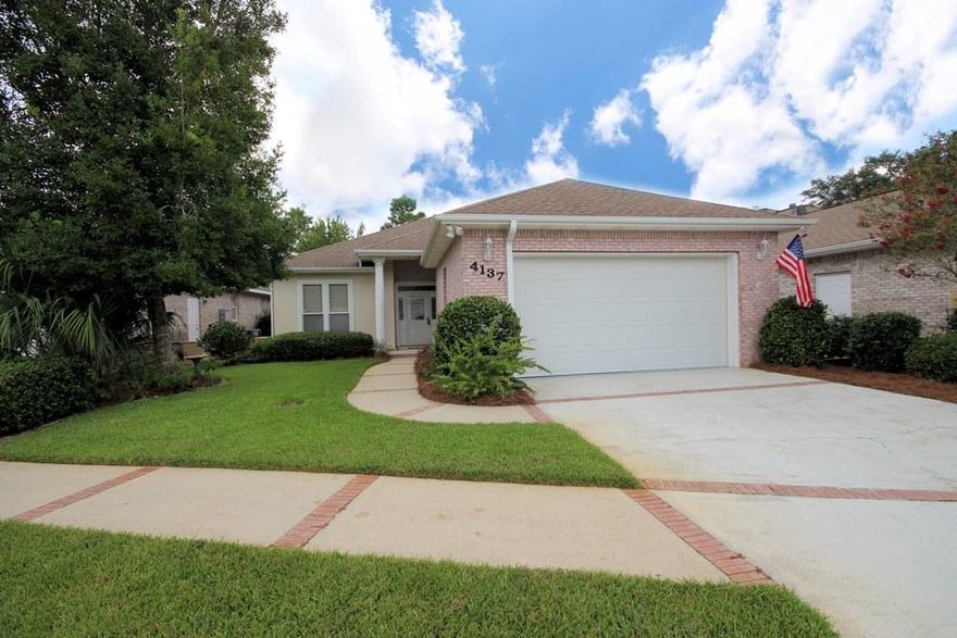 CAREFREE living in the golf course community of Fairway Woods in the Rocky Bayou area. Easy maintenance brick home backs up to the #1 hole of Rocky Bayou Country Club. This home features an easy flowing floorplan with a formal dining room and an eat-in kitchen that is open to the living room and Florida room featuring fully automatic privacy blinds. The kitchen is a chef's kitchen with a 5' peninsula breakfast bar that is perfect for entertaining. There are tall cabinets, extra deep drawers and extra electric outlets as well. The large living room features built in shelving to display artwork or serve as a library. The living room is open to the Florida Room that has a private entrance to the master suite as well. The oversized master bedroom overlooks the golf course and the master