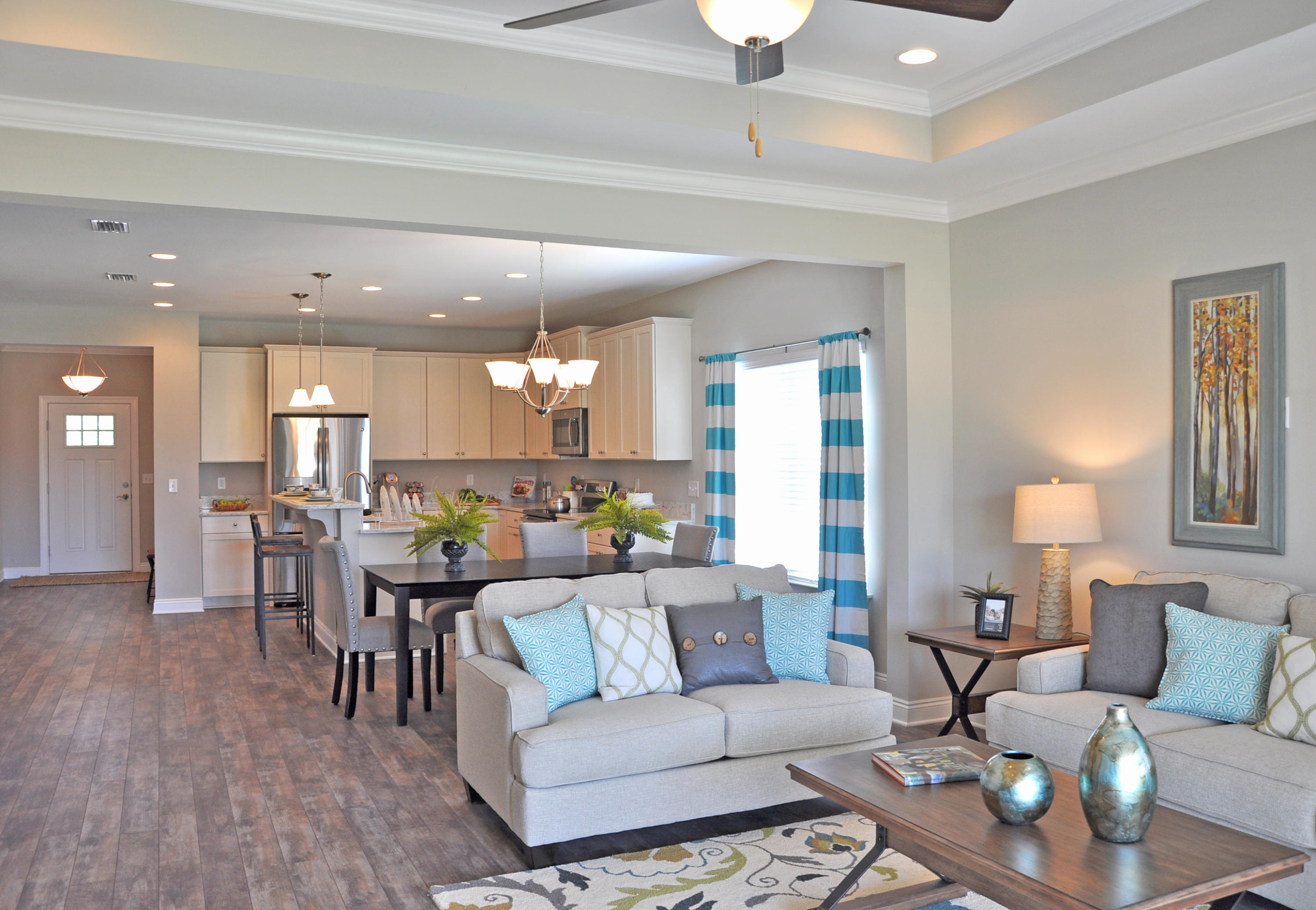 #1 selling builders plan. The award wining Carley. Open concept with great kitchen and tons of cabinets. LVF floating floor throughout. Granite countertops in kitchen and baths. Carpet in bedrooms.