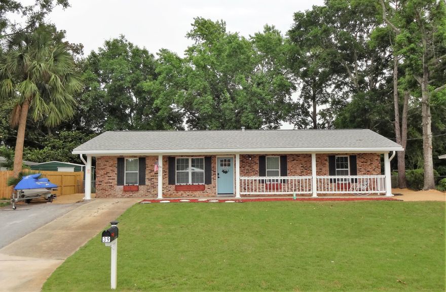 Welcome home to this beautiful fresh completely remodeled  home in the heart of Ft. Walton Beach Florida.   4 bedrooms, 2 bathrooms. 2019 upgrades include new roof, hurricane impact windows, gas water heater, luxury vinyl floors throughout with newly installed porcelain tile bathroom floors. Kitchen has granite countertops, backsplash and stainless steel appliances.  Large fenced in back yard with lots of room to play or even add a pool !  Nice 10 x 12  patio area with a separate grilling pad.  Large shed for storage. Conveniently located to everything you need including grocery stores, schools, military base, shopping, restaurants, the fishing pier and the beach!