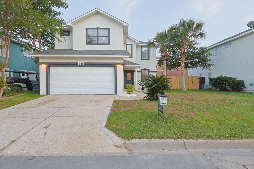 Welcome to your ideal beach retreat! This beautifully updated home is perfectly situated in the heart of Miramar Beach, Florida--just under a mile from the white sands of the Emerald Coast and less than half a mile from a scenic waterfront park and boat launch. Enjoy nearby shopping, dining, and quick access to major roads. The home features fresh exterior paint, a spacious side deck, and two cozy fireplaces--one in the living room and one in the primary bedroom. Inside, you'll find bright living spaces, updated kitchen with new countertops and backsplash, and a flex room perfect for a home office or extra lounge. Schedule your private tour today! Lovingly restored inside and out, with a fresh exterior paint job that enhances curb appeal. A spacious deck on the side of the house offers the perfect spot to relax and enjoy the coastal breeze. Inside, you'll find a bright and airy living space on the first floor, complete with convenient access to the laundry area. The kitchen has been beautifully updated with new countertops and a modern backsplash. One of the two fireplaces is nestled in the Livingroom corner for amazing ambiance.

Upstairs, the second floor features all the bedrooms, along with a versatile flex room that can serve as a home office or additional living space. The main bedroom is home to the second fireplace to keep you warm and cozy throughout the year. This home truly offers the best of both comfort and location, don't miss out, it won't last long! Schedule your private showing today!

Buyer to verify all measurements and pertinent information.