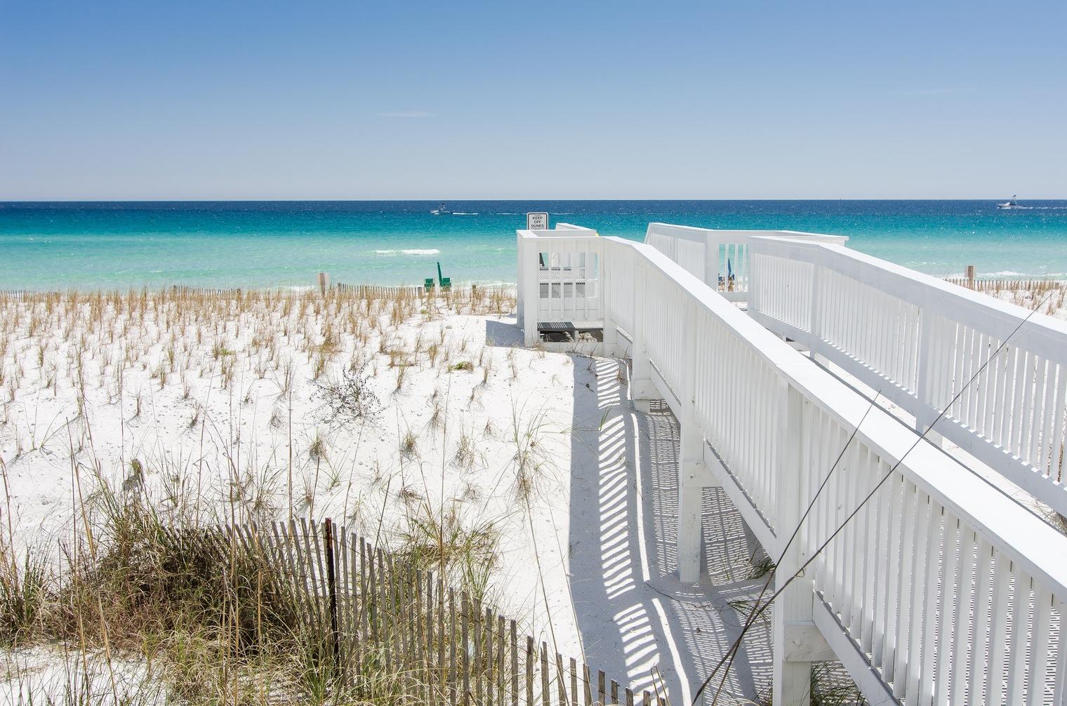 GREAT BUY! 3BR 3BA GULF FRONT CONDO WITH HUGE $34k PRICE REDUCTION! BRAND NEW CARPET HAS BEEN INSTALLED IN BEDROOMS AND NEW FLOORING IN LIVING ROOM! SELLER IS READY TO SELL! Prime 7TH FLOOR LOCATION ON THIS gulf front unit in an exclusive, non-rental condominium building in the heart of Destin! Three bedroom three bath gulf front residence boasts over 2,072 square feet OF LUXURY LIVING This 7th floor condominium offers a wonderful, rare floor plan with TWO spacious gulf front master suites with balcony access! Delightful great room, perfect for entertaining, and large kitchen, complete with beautiful granite counter tops! The gulf views are incredible due to floor to ceiling glass throughout! Bring on the sunshine! This unit feels bright and SPACIOUS, just like a beach retreat should!