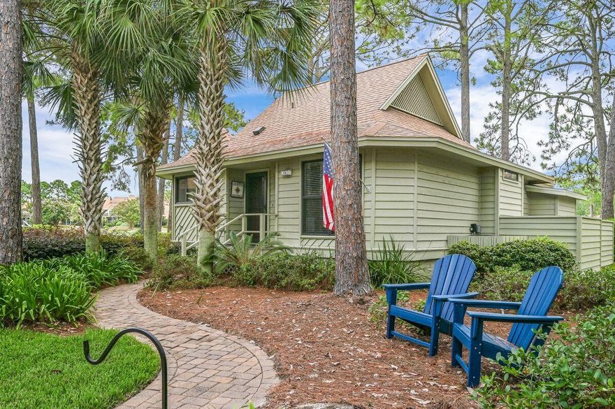 Location and Quality! This charming cottage in the Fairways neighborhood is positioned so that every room in the house has an expansive view to Choctawhatchee Bay, the Links golf course and the lakefront. Feel the quality of the upgrades throughout this two bedroom, two bath one level home which features an enclosed sunroom, brand new roof, new windows and sliding glass doors,  whole house generator, outdoor storage room and so much more. Enjoy the coastal decor throughout the property as it conveys fully furnished- ready for you and your family to use as a full time residence, a second home or as a short term rental property. Buyers have the option to purchase separately a detached garage and six seater golf cart, too. The Fairways neighborhood is located within the gates of Sandestin Golf and Beach Resort which offers four golf courses, tennis courts, a marina, beautiful beaches, and shopping and dining at the Village of Baytowne Wharf, Grand Boulevard, and the Market Shops.