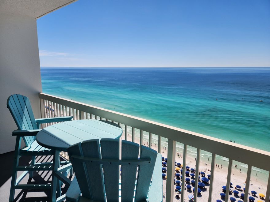 Pelican Beach Resort top floor unit 2009 is turn key, and rental ready for a new owner! Sit on top of the world and soak in the sun and salt, and breathtaking views of the gulf! Sleeps 6, on Pelican Beach Resort Managment.  **Sold Fully Furnished** 2024 Rental income was $51,638 and has over $14,300 on the books for 2025! Amenities include 3 pools, two of them heated in the winter. New 114 ft. zero entry pool right on beach w/12-seat spa, tennis court, covered parking, TIKI bar, Cafe, game room, sauna.