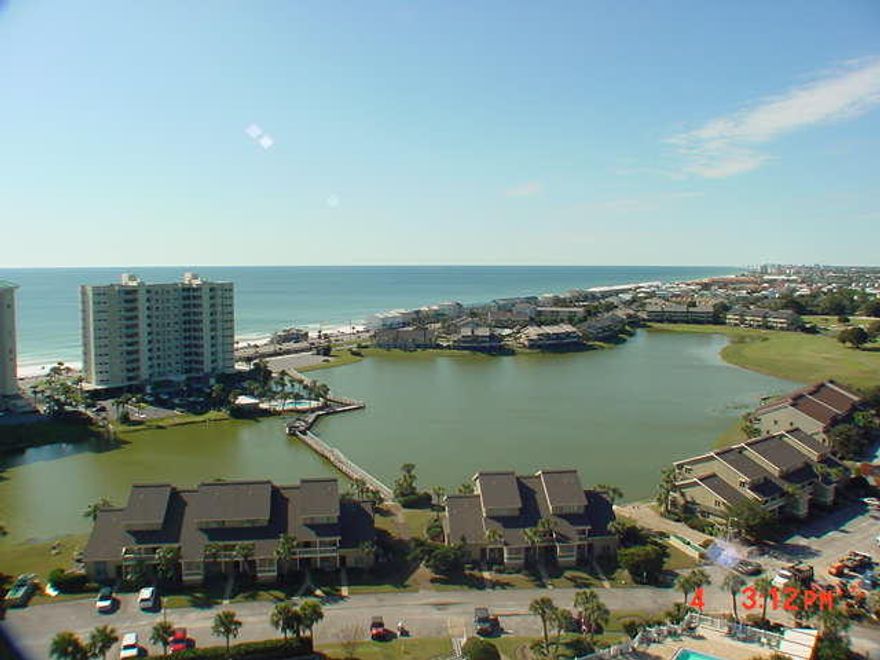 Great one bedroom unit with spectacular views of the Gulf! This unit features tile thru out the unit, granite countertops and dark wood cabinets. Enjoy the two pools totaling approx. 12,000 square feet as well as convenient deeded access to over 2,000 feet of white sugar sand beach which is less than 200 yards away. Ariel Dunes II is located in Seascape- a gated community offering amenities such as golf, tennis, pools and a conference center. All measurements are approximate and should be verified by the buyer. Great investment property or second home!
