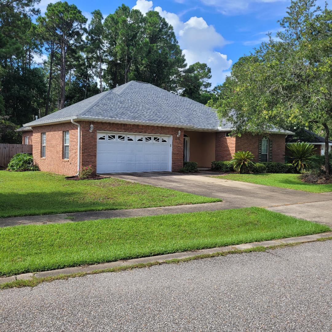 MULTIPLE OFFERS ON THE TABLE: SELLER IS  CALLING FOR 'HIGHEST AND BEST' OFFER. Due no later than SATURDAY 8/6/22 5pm.  All brick, low maintenance, custom built home in Destin's beautiful Indian Woods Subdivision. Open floorplan with vaulted ceilings over living and dining areas. Large kitchen with eat-in area and huge breakfast bar opens onto a multi-functional living space which is wired for surround sound. Gas fireplace for those cooler winter evenings. Fenced back yard with a large wooded area provides privacy in the rear of home perfect for campfires and barbecues on the deck. Mud room. 2 car garage. Plenty of closet space. Even easy-up fabric/mesh hurricane window covers. Updated and remodeled, this home is turnkey move-in-ready and just waiting for her new owner to come and enjo