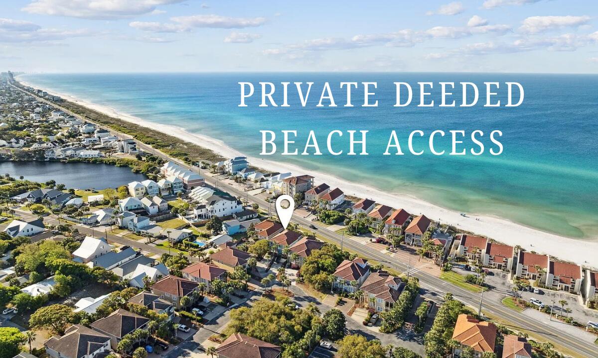 Private Beach Access, Gulf Views & Resort-Style Amenities! Experience an upscale coastal lifestyle in the charming community of La Valencia Beach Resort just seven minutes from 30A. Conveying fully-furnished, this exceptional getaway can be a top-performing investment property with rental projections at $70,000 and cash on cash return projections at 4% annually. This retreat provides an ideal setting for relaxation and family fun. This coastal escape showcases awesome Gulf views & a lovely back patio by the beach. This property presents a wonderful floor plan with two ensuite bedrooms on the first level. And a guest bedroom with a full hallway bathroom on the second floor. Your kitchen, dining and living areas face the water and lovely palm trees. The gated community of La Valencia Beach Resort has amazing amenities & an unbeatable location just a quick drive from 30A/Rosemary Beach. Amenities include a private beach access, a tennis court with pickle-ball lines, 2 community pools, a spa & a fitness center. From the spacious back patio, you can easily reach the beach access & all of the fabulous amenities. The gulf-front community pool has unbelievable views of the Emerald Coast as well as restrooms & golf cart parking for added convenience. Beautifully designed, this property features a large driveway and plenty of outdoor space. Upon walking the grounds of La Valencia Beach Resort, you will notice mature oak trees & magnolias. You will find there is ample green space for walking the pets. The community has been designed with a luxurious, private beach resort feel in mind. All owners & guests enjoy this wonderful neighborhood and the premier location. Schedule an in-person or virtual tour today!