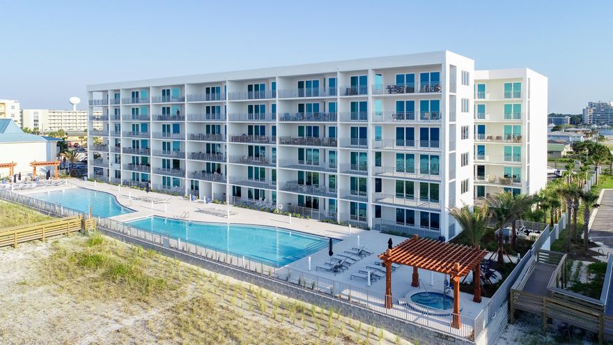 blu Okaloosa Island's first pre-construction offering in nearly a decade. A premier Gulf-front condominium of coastal contemporary design. Plan B is a spacious 1,837 sq ft, 3 bedroom 3 bath residence with a media room and 235 sq ft expansive terrace. Interior appointments include ceramic tile, gourmet kitchen, quartz countertops, gas ranges, stainless appliances, cabinetry, full size washer/dryer and owner closets. Property amenities include 2 gulf front pools, one heated, together total over 4,500 sq ft and front 313' on the Gulf, fitness center, covered parking, jetted hot tub, grilling area, fire pit and gated entrance. Short term rentals and owner pets allowed. Limited availability at pre-construction prices so RESERVE your residence TODAY!