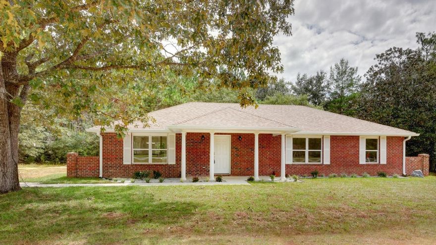 .88 acre lot with new construction just completed on this four sided brick ranch which offers 1536 square feet of open living space with tile floors, vaulted trey ceilings 3 bedrooms and 2 baths. The over sized master features custom closets, ceiling fan, fraise carpet and large tiled shower in the master bath. Kitchen includes wood cabinets, stainless appliances and granite tops. There is also LED lighting through out the home for lower energy cost and Carrier 13 seer HVAC. Lot size is just over one acre with dimensions of 333.80 x 135.73.