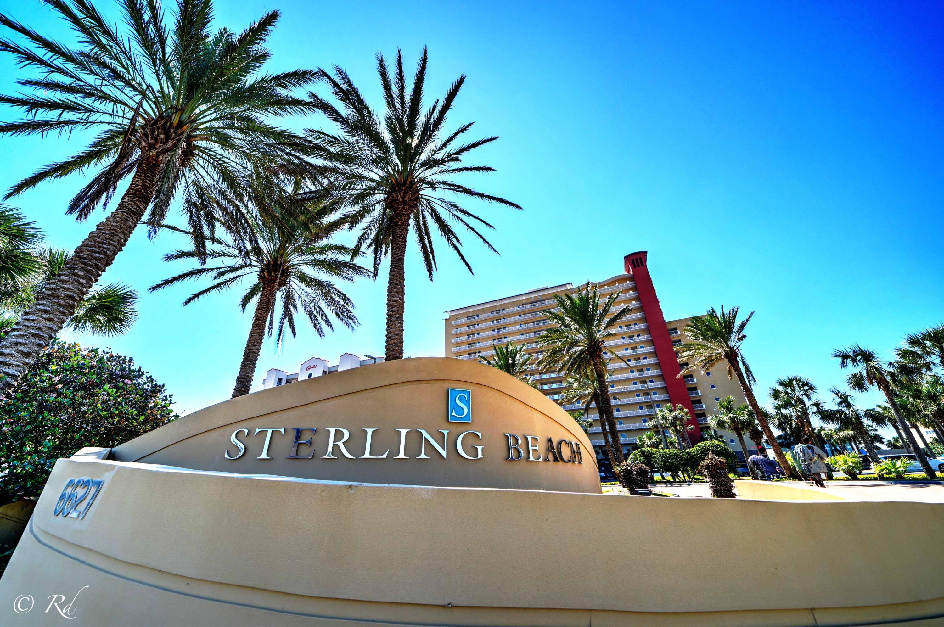 One look is worth a thousand words. Sterling Beach sunsets are breathtakingGulf front floor -to-ceiling glass walls are unique to this Sterling Beach fabulous floorplan. Rarely offered for purchase this 4 bedroom- 4 bathroom westerly corner unit on the 8th floor conveys fully-furnished. Limitless potential as a vacation rental income producing property, primary or second home...(Measurements are approx, buyer to measure if deemed necessary)