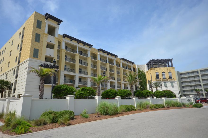 SOLD FULLY FURNISHED! Presenting Bella Riva 302, a LUXURY Beachfront Condominium. The stunning Mediterranean inspired architecture immediately captures your attention as you enter through the secure gate of the private 45 unit complex that share 400' of pristine beach. This unit has never been on a rental program and is sold FULLY Furnished. Imagine taking a walk along the pristine beach with turquoise waters and sea oat covered dunes surrounding you or relaxing in the pool or hot tub to the sounds of fountains or waves rolling into shore. The interior detail is simply the best available featuring : 7' solid core interior doors, 9 1/2 foot ceilings, floor to ceiling glass sliding doors, travertine, crown molding, 3cm granite throughout, side by side 42'' refrigerator,
