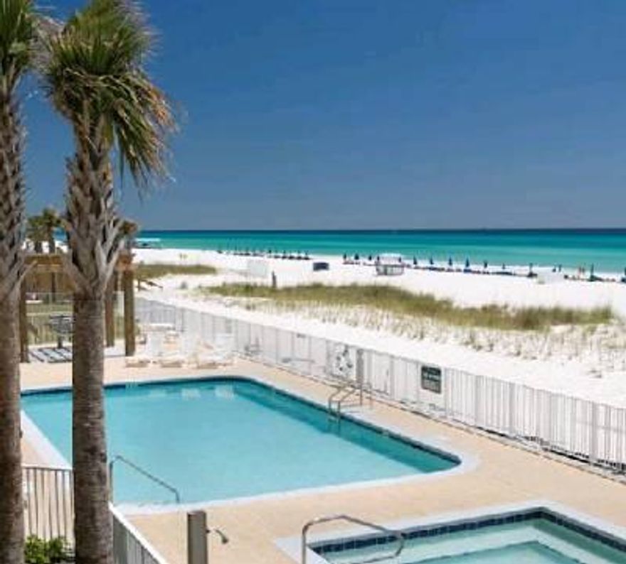 AWESOME GULF VIEWS OF SUNSETS AND SUNRISES ON LARGE BALCONY. A MILLION DOLLAR VIEW AT A AFFORDABLE PRICE.PARKING DECKS BELOW BLDG, EXTRA PARKING BY WALKWAY ACROSS STREET. OWNER HAD ON RENTAL PROGRAM ONLY ONE YEAR, SINCE THEN IT HAS BEEN PROFESSIONALLY DECORATED. SPACIOUS 2 BR 2 BA 1146SF CONDO ON 22ND FLOOR. HIGH 9+ FT CEILINGS WITH CROWN MOLDING, GRANITE COUNTERTOPS, NICE BAR, SITS 4 OR MORE. DINING TABLE SEATS 6. TV'S IN EVERY ROOM. STACKABLE WASHER & DRYER INCLUDED. NICE FURNITURE AND DECORATIONS. READY TO MOVE IN !!! VERY ATTRACTIVE AND COMFORTABLE CONDO. LOCATED IN THE HEART OF PANAMA CITY BEACH,CLOSE ALL THE BEST RESTAURANTS. AMENITIES INC. 2 POOLS, ONE COVERED AND HEATED, EXERCISE ROOM, SAUNA, OWNERS LOUNGE, GULFSIDE PAVILION WITH BBQ GRILLS, HOT TUB AND OF COURSE THE AWESOME BEACH