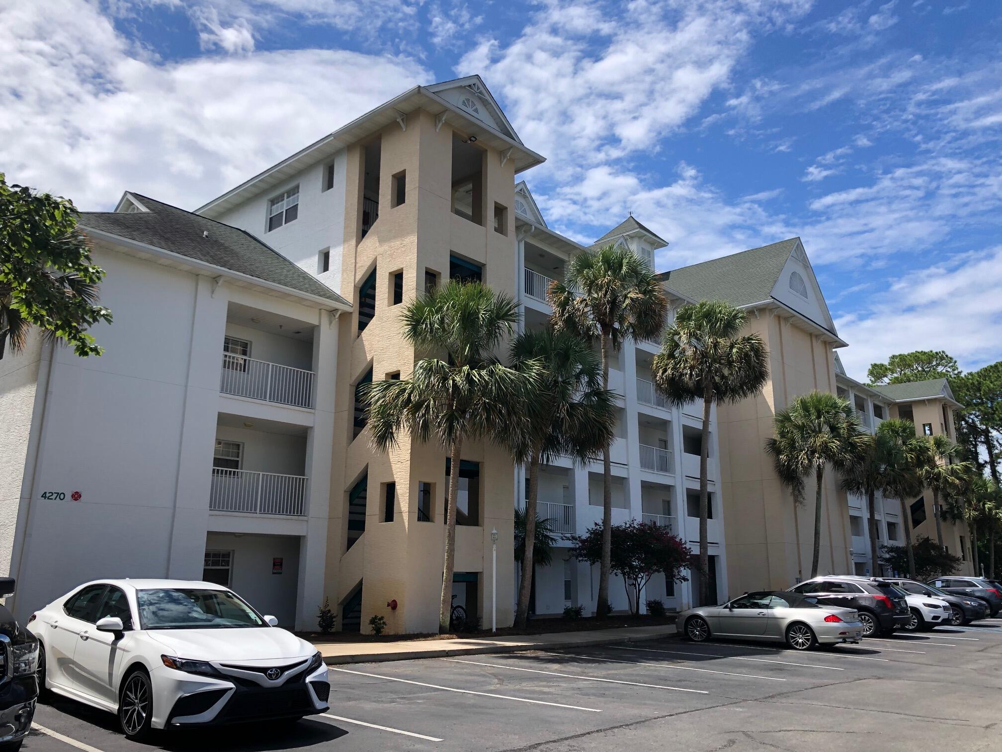 This 2 bed/2 bath Florida Club condo is located in building 3 that overlooks the community pool. The open floorplan features 2 bedrooms, 2 baths and a tiled living and dining area as well as a nicely appointed kitchen with newer stainless appliances. There is also extra privacy on the screened in balcony. Recent improvements include fresh paint, newer stove, microwave, refrigerator, disposal, bathroom vanity, washer & dryer. The water heater is 2018 and HVAC is 2017. Florida Club amenities include a community room with a gym, business center and party room as well as a community pool, BBQ grill area, and hot tub. The Florida Club is in a prime location convenient to all bases in the area as well as the beach so it would make a wonderful primary residence, 2nd home or investment property!!