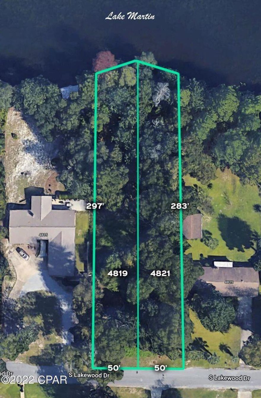UNDER CONTRACT SELLER TAKING BACK UP OFFERS Parcels included in this Sale 25077-030-000 25077-031-0002 Lots together on Lake Martin where you have enjoy Building a wonderful home will full access to the lake. Both Lots together would give you 100 x 290' To work with. That is 100' (Approximately) On the water! 4819 and 4821 S Lakewood are Included in this Sale. Please verify all Information. Just Minutes to Tyndall Air Force Base, Shopping Restaurants ETC