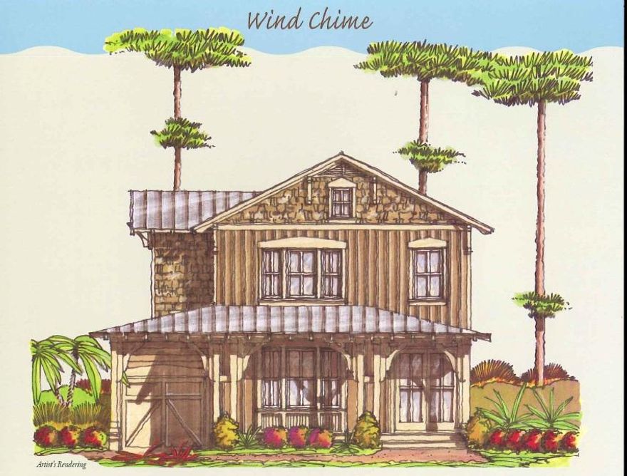 This Wind Chime home has all the extra's including a car port and a total of 4 covered porches! 2 story home with 1 car garage, 2,717 sq ft. With 4 bedrooms, 3 baths, and huge loft area you have room for all your friends! Walk into the open foyer, past a 1st floor bedroom into the wide open dining, family room and kitchen overlooking the community pool. Living room features a cozy fireplace and white beams. Kitchen includes GE Caf Built in appliances including gas cooktop, and oversized island. Baths all feature quartz countertops, and tile floors. Balcony off of owner's suite to enjoy your beautiful views.