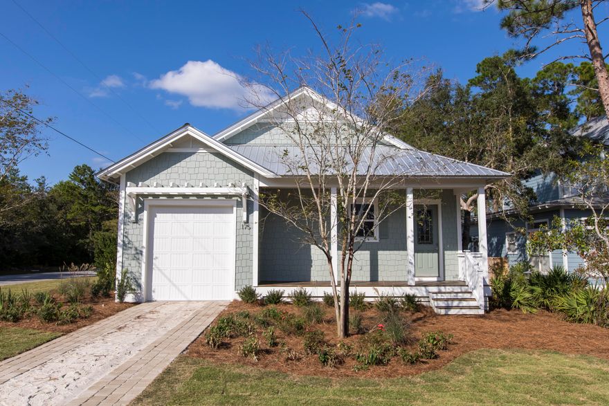 This gorgeous new construction home is near completion and ready for purchase. Located on a large corner lot, just 1 block from Choctawhatchee Bay in Point Washington. The home boasts 3 bedrooms 3 baths with beautiful upgraded finishes like marble countertops, floor to ceiling tile in the baths, large walk-in master closet, vaulted ceilings and hardwoods throughout all main living areas as well as the bedrooms. The home offers many desirable coastal accents as well like shiplap walls and and shake siding. The punch list is being completed and soon the final touches of sod and fencing will be in place.Enjoy the nearby public picnic, dock and neighborhood boat ramp, and you're only 10 min away from beach access.