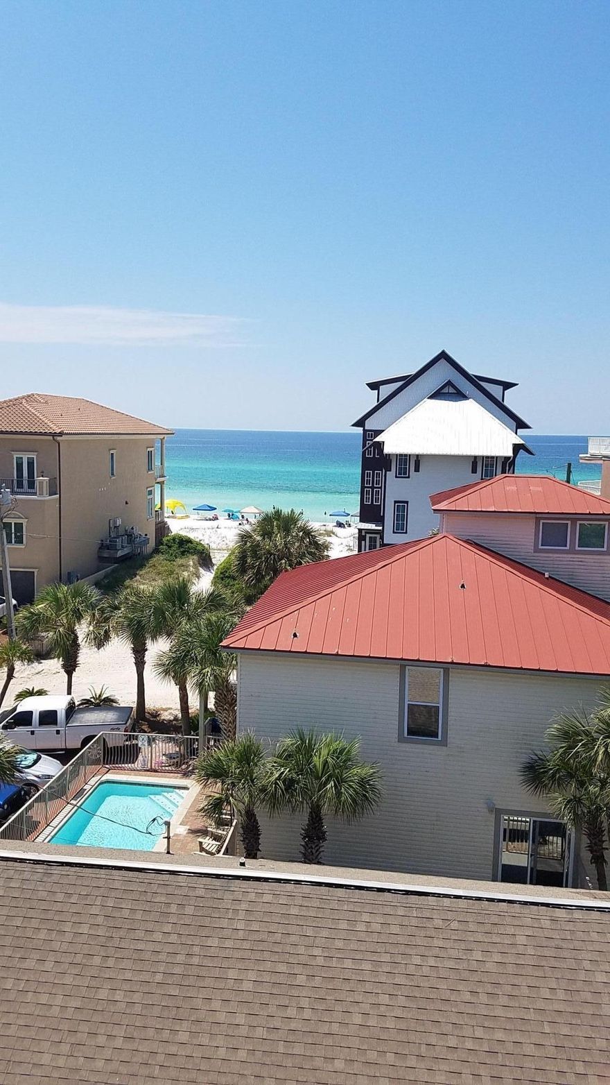 NO HOMEOWNERS ASSOCIATION! Under construction and getting close to completion, just steps from the beach access, this 5 bedroom 8 bath home will have everything you could wish for in a beach home/rental. Two master suites and an additional bunk room, large open plan living, dining and kitchen, gulf views from various rooms. Vaulted ceilings with solid wood exposed beams, all LED lighting, sprayfoam insulation and upgraded impact proof drywall in high impact areas. Many maintenance free upgrades including trex on exterior patios, ceilings, and decks. The kitchen will feature Cambria quartz counters, soft close cabinets, custom tile work, stainless steel appliances, and a solid tongue and groove wood ceiling. Tile flooring throughout, quartz vanities and counter tops, feature exposed brick walls, phone activated/Bluetooth integrated stereo systems, owners storage closets, two Juliette balconies and covered patios are just some of the many features of this home. Outdoor features include a pool with upgraded pebble plaster, pool bath, outdoor shower, summer kitchen, and a gate leading directly to a beach path. The exterior will be low maintenance hardiplank siding and a metal roof. The covered carport and open drive way offers parking for 4 to 5 cars.

An added bonus of this neighborhood is that there is not a homeowner's association and therefore no association dues.