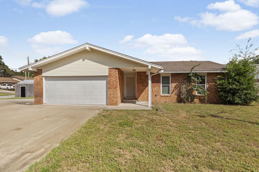 Check out this affordable and conveniently located home in Shalimar! Brick home on a corner lot with two sheds and a screened patio. Have cozy nights with the wood burning fireplace in the living room. The galley kitchen overlooks the living room area with breakfast bar and double pantry. The master bedroom has a walk in closet and custom tile shower in the master bath.This home is conveniently located with a 6 minute drive to Eglin AFB and 17 minute drive to Hurlburt Field. Schedule a showing today.