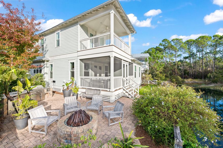 Recent $200k price improvement makes this is a steal as it's the most upgraded of any home in NatureWalk on the market! It's the best price per/sqft for home with a backyard & priced to sell!  Welcome to NatureWalk at Seagrove, where scenic beauty meets luxury living. Nestled on Salamander Circle, this exquisite home, 28 Salamander, is a true gem. As you step through the door, upgraded wood flooring throughout sets the tone of elegance in every room. This home effortlessly radiates sophistication and style, meticulously furnished by Pizitz with acclaimed brands like Verellan, Lee Industries, and Restoration Hardware. You are first greeted with a cozy sitting room and the main hallway leading into the open-concept kitchen and living area.