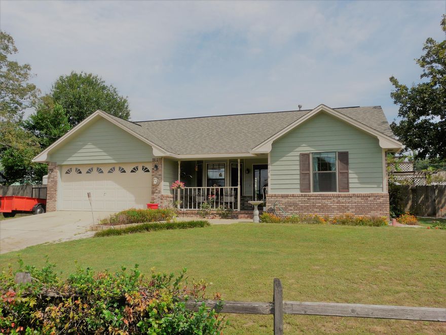 BEAUTIFUL HOME, LEVEL LOT, LARGE WORKSHOP, in South Crestview! Attractive landscaping and cozy front porch greets you as you approach this well cared for home. Living area features brick (gas) fireplace and opens into bright Kitchen/Dining Area. Sellers have updated with beautiful Granite counter tops. Be sure to check out the large pantry, lots of storage room! Master Bedroom has lots of natural light and overlooks patio area. Enjoy the upcoming fall evenings on your covered paved patio, plenty of room for furniture and grill! Wooden pergola with grapevine (produced lots of grapes this year!). And there's still time to enjoy the above ground pool! Don't forget about the (powered) workshop with carport, large enough to store that project car, 4-wheeler, bass boat, or start a new project!