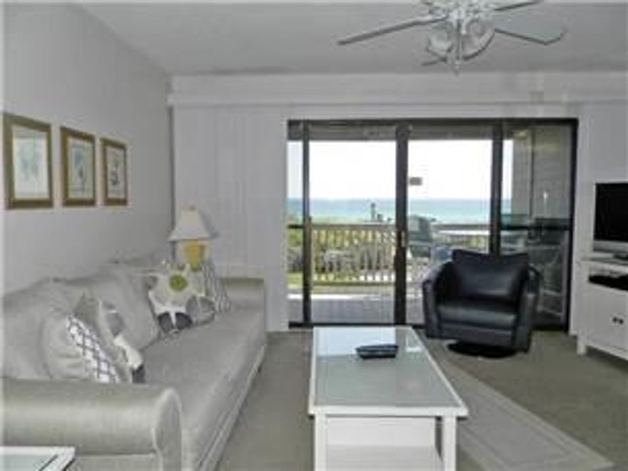 This Gulf front condo provides the perfect setting for an ideal beach getaway. Sea Mist is a 12-unit building safely situated atop a high bluff in Seacrest Beach. It has been remodeled with granite kitchen countertops, double sink, painted cabinets, micro, stove, refrigerator and dishwasher. New Sealy king mattress and box spring, new Queen sleeper sofa, new hightop kitchen table with 4 chairs. AC replaced inside and out-2010 and water heater in 2011 . It features a bunk area, sleeps 6 and is fully furnished and decorated in light, inviting colors. The development has recently been remodeled with hardiplank siding, new roof, and trex decking for maintenance free care. Fee covers phone service & free long distance. Plant growth on beachside is cut back at the end of hurricane season.