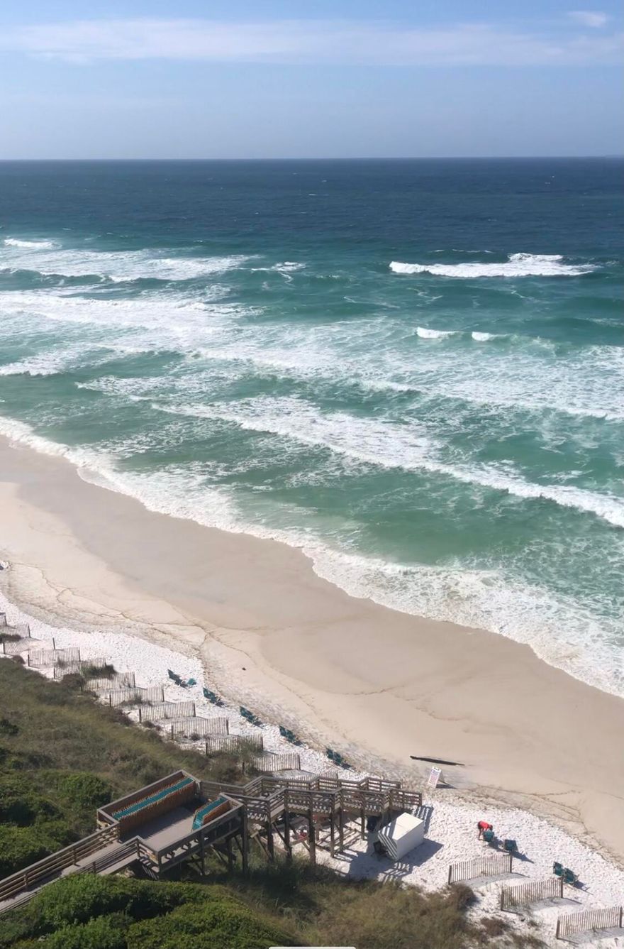 This recently updated, spacious condo has incredible gulf views and is perfect for a rental, vacation unit, or the perfect place to call home.  Relax on the lanai and enjoy some of the best sunset views 30A has to offer from the 11th floor!This condo has a king master suite with access to the balcony.  The master bath has a walk in shower and the guest bath has a marble bathtub.  There is a guest room with a queen and a large, open living room, dining area.  The kitchen is updated with stainless appliances and ample guest seating.  Beachcrest has a gulf front pool which is heated from November 1- May 1, gas grills, a picnic area and a beautiful, relaxing beach.  The condo has beach chair service and offers kayaks and paddle boards.  This condo is in a perfect location within