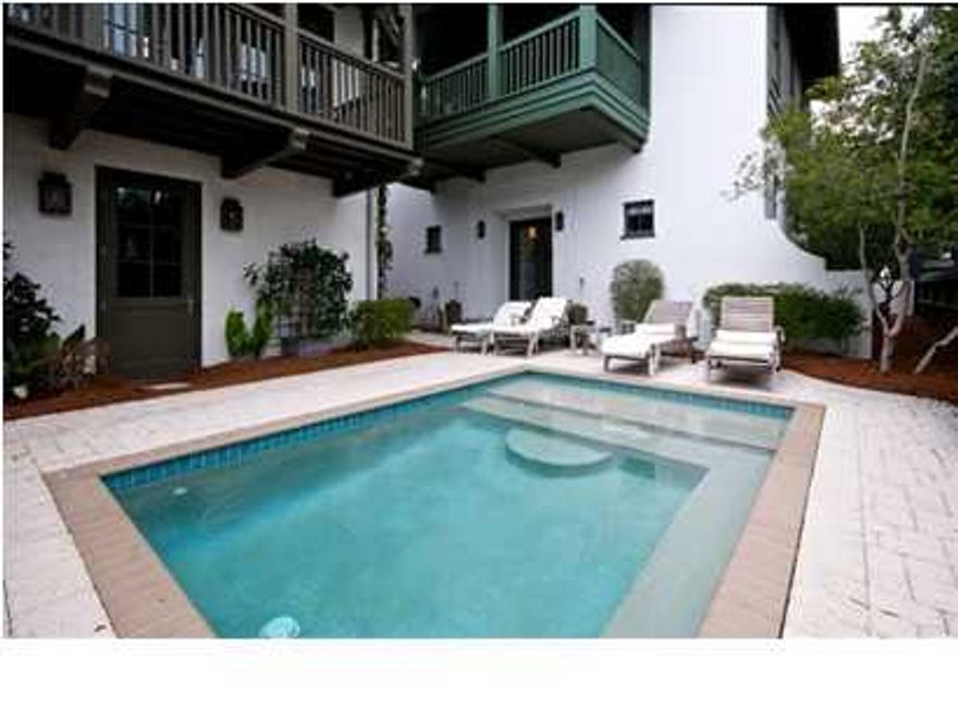 BEST PRICE South of 30A. Located just a short stroll to the beach. This cottage and carriage house combo with a pool is just waiting for you! The main house has 2 king suites and a bunk room on ground level with living space on the 2nd level. The open kitchen and living room, along with the outside porches, invites groups to gather or allows space to get away. 16 ABACO features high end stainless appliances, granite, and hardwood floors. The designer carriage house has 1 a bedroom loft and a daybed on the main level accommodating 4 guests comfortably. Carriage house also features stainless steel appliances, granite, and hardwood floors for maximum comfort. Rental Ready. Buyer to verify all property dimensions.