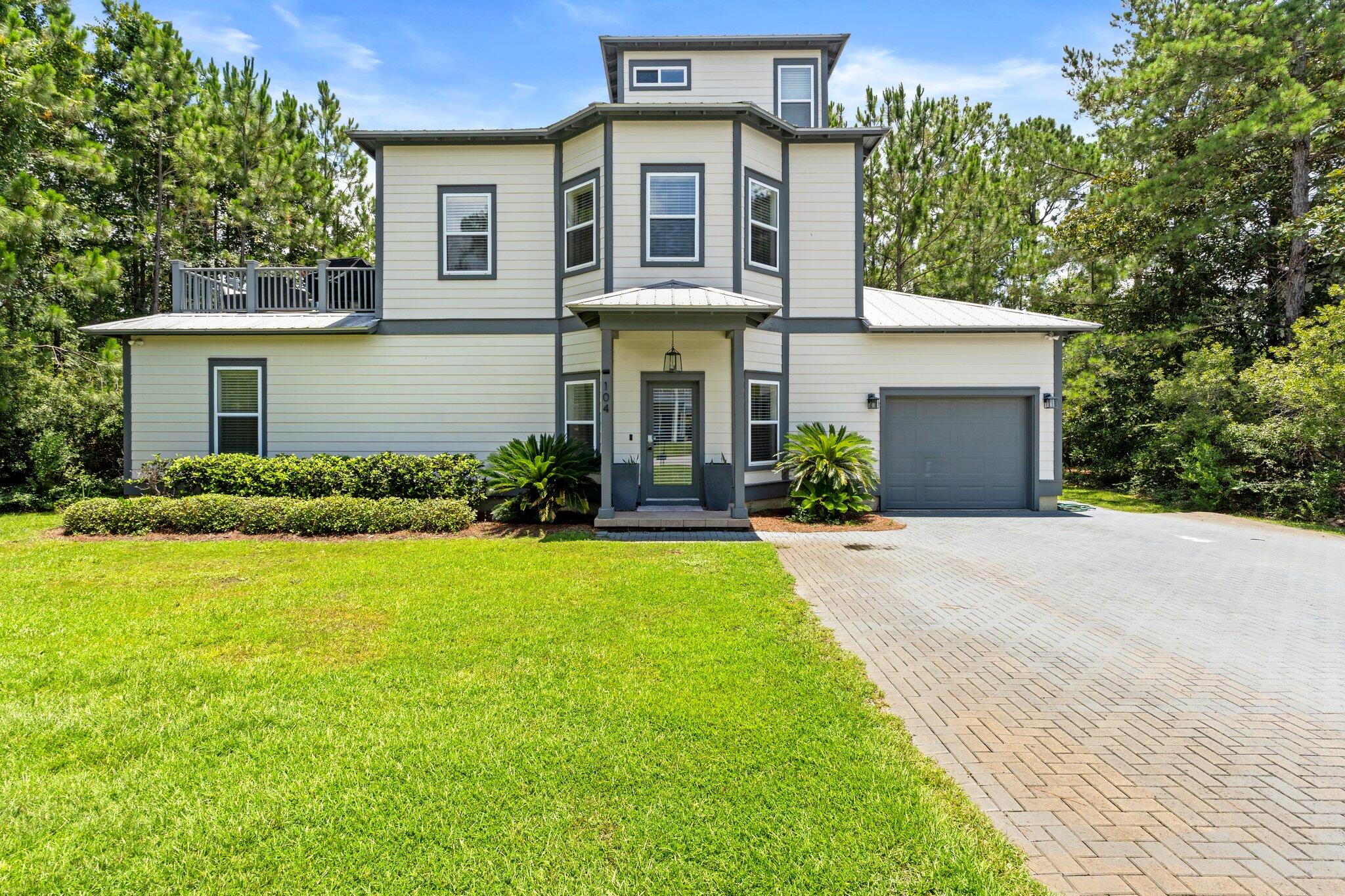 SPACIOUS HOME RESORT-STYLE POOL TWO INDOOR LIVING AREAS MULTIPLE HANGOUT SPOTS SLEEPS 12+Perfect for making memories AND investment dollars! Talk to your CPA about how you can save THOUSANDS on your taxes with a cost segregation study.---INTERIOR FEATURES--- FIRST FLOOR: * 3 BR/2 BA + wet bar * 1-car garage for bikes and beach gear * Covered back porch, very private * Nature views SECOND FLOOR: * 1 BR/1 BA --En-suite bath has double vanities, garden tub, separate shower * Kitchen fitted with stainless appliances * Dining seating for 6 + 4 at the bar * Balcony with grill and outdoor seating * Ceiling fans throughout THIRD FLOOR:* Bunk bedroom with en-suite bath and owner's closet ---EXTERIOR FEATURES---
* Gated community
* Safe, neighborhood feel
* Plenty of parking for cars and a golf cart
* Surrounded by nature
* Large lot!
* Outdoor shower