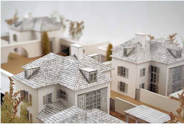 Engineering and site plan completed. Situated south of 30-A and conveniently just east of Rosemary Beach, this contrasting new gated development from four modern monastic residences. The lots are very large for this area. Each house, with a gracious open layout, focuses inward on its own spacious private courtyard and pool. Each residence has 3,500 heated/cooled square feet. Great room features a 17 foot ceiling. Open kitchen with walk in pantry, lounge, home Office, four bedrooms with ground floor master and 4 1/2 baths. Large private courtyard with pool and covered cabana. Covered porte cochere