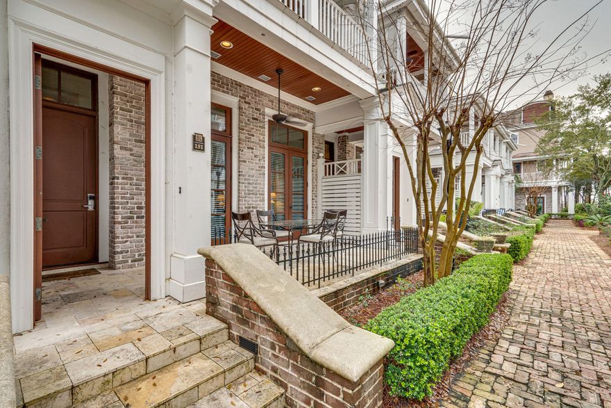 Le Jardin is a New Orleans inspired enclave of townhomes conveniently situated in the heart of The Village of Baytowne Wharf. This home is tastefully furnished and has serene fountain and courtyard views from the front porch and both balconies. On the first floor you will find the living area and kitchen with stainless steel appliances including gas range. On the next floor you will find 2 bedrooms and 2 full baths. On the top floor is the master suite with large bathroom. Le Jardin is a privately gated neighborhood just steps from all that the Village has to offer but still with a peaceful vibe when you are ready to relax. Residents enjoy gated parking in the Baytowne Wharf garage and access to the amenity terrace pool with hot and cold spas, fitness room, barbecue area and lawns.