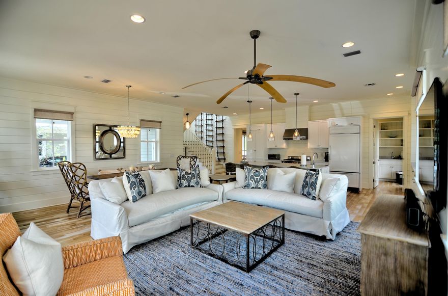 Think you have seen all that WaterColor homes offer, think again. The craftsmanship and interior selections throughout this Romair built beach house are uniquely breathtaking. A large wrap-around screened porch, backing to nature preserve invites in the balmy night air.This beauty is a rental machine! A true gem!