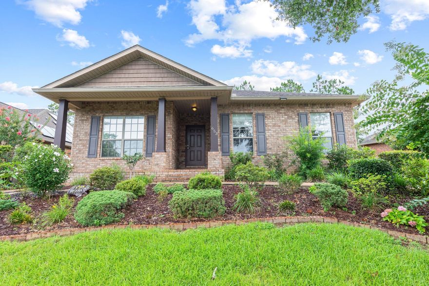 Welcome!  Here is your opportunity to live in the popular Fox Valley subdivision.  Easy commute south to 7th Special Forces and Eglin AFB.   3 bedroom with office and flat level back yard is ready for you!   Have a birds eye view of the street while drinking  your morning coffee on the covered front porch.  Escape to quiet and solitude to the back yard that features not one but 3 separate outdoor areas.  Always wanted to garden?  This garden features raised beds, with grapes, herbs, figs, pomengranate, plums and pears....  Yard building.  Extra insulation in attic is energy efficient.  Don't miss out!