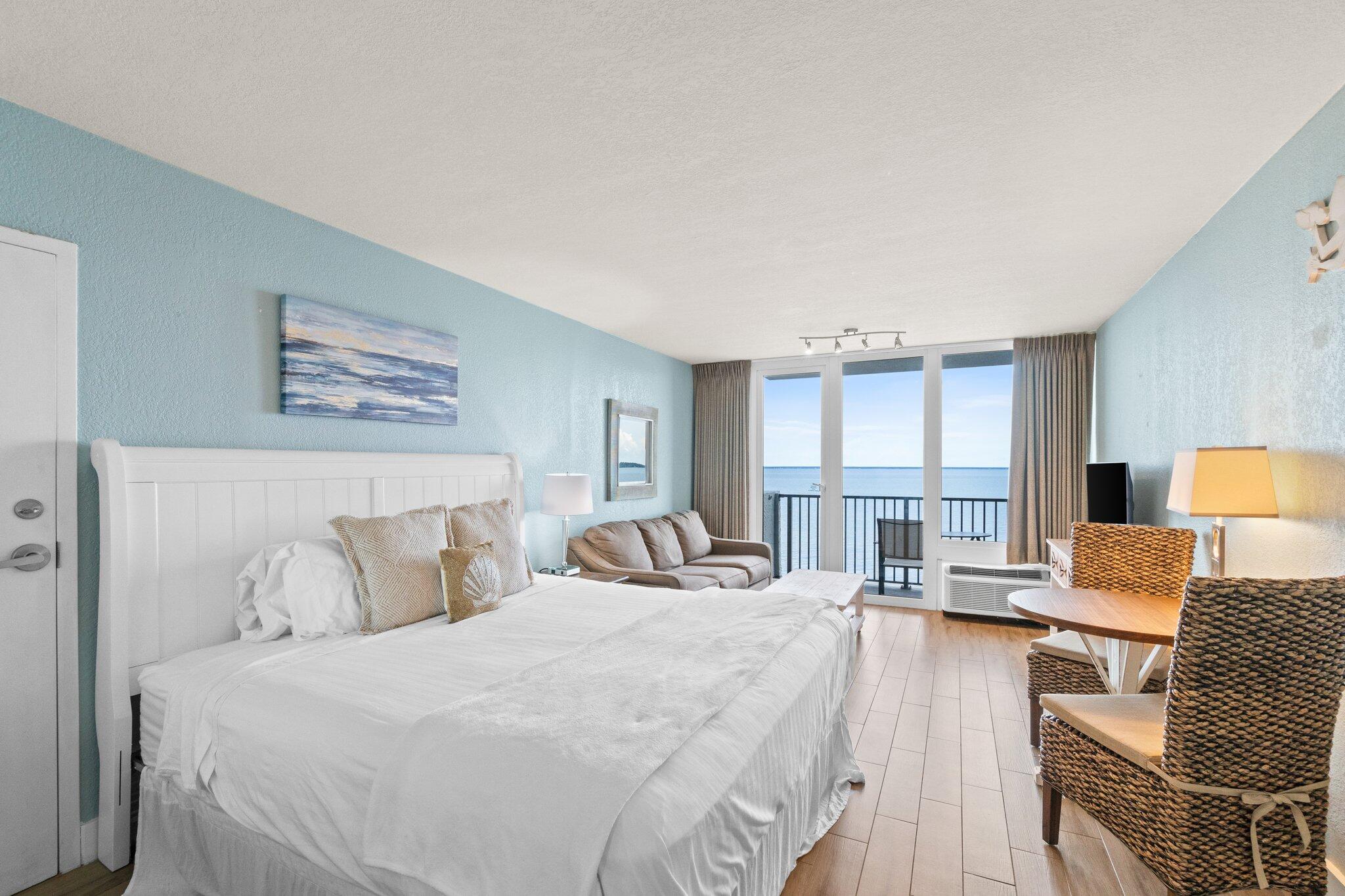 Welcome to your dream studio condo on the 6th floor of Bayside Condominium in Sandestin Golf and Beach Resort. This unit offers stunning bay views! Bayside Condominium is primely positioned next to the Links Golf Course, Sunset Bay Cafe, a Salon & Day Spa, the Sandestin Fitness Center, and is popular among Linkside Conference Center guests.Boasting a great rental history and all utilities covered through the association, this condo offers an affordable option for investors. Sandestin Resort spans both sides of Hwy 98, with an underground tunnel for walkers, bikers, and golf carts to move seamlessly between the Gulf and Bay sides.Enjoy award-winning golf courses, exclusive shopping, diverse dining at Baytowne Wharf & Grand Blvd, endless amenities and beautiful white sand beaches!