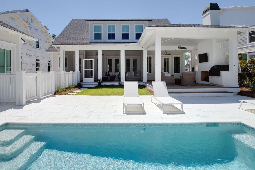 Entered for comp purposes. This custom Watersound Origins home is in the Stillwater neighborhood and built by Dune Construction. The floor plan features a large, fully-equipped kitchen, great room, and dining room with 11' ceilings. This home includes cabana with fireplace, private pool,  upstairs kids den, and lots of outdoor living on the covered porches. Interior upgraded features include wire brushed hardwood floors, quartz kitchen counters, marble bathroom and laundry countertops, and the Wolf /Sub Zero appliance package. The Watersound Origins community is a wonderful neighborhood full of amenities including the Village Commons pool & fitness center, miles of nature trails, dock access to Lake Powell, unlimited golf and much more.