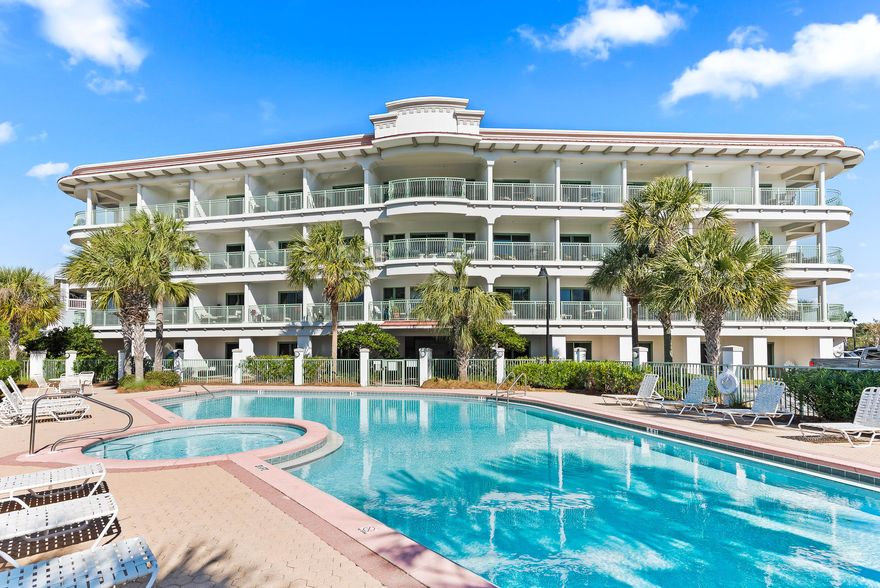 This beautifully appointed condo is ideally situated on 30A between Alys Beach and Seacrest and is just a short walk or bike ride to Rosemary. The expansive gulf views and community pool make this the perfect second home or investment property.  Enjoy an easy trip to the beach by hopping on the nearby Seacrest tram to the access at Sunset Beach and The nearby shops and eateries make even rainy days enjoyable!