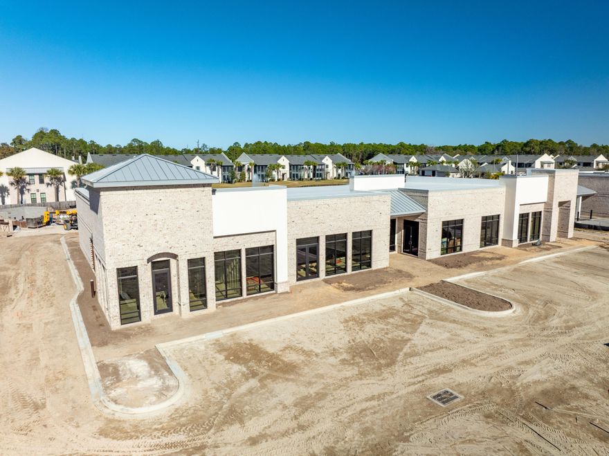 Prime 1,535 square foot space (suite 402) adjacent to the endcap, drive-thru space that will soon be a coffee shop, all contained in an approximate 11,246 square foot new outparcel retail plaza in Santa Rosa Beach, Florida.  The plaza is anchored by an approximate 4,155 square feet Anytime Fitness.  The site extends 239' along Highway 98 frontage enjoying the benefits of an existing deceleration lane and access to a traffic light at County Road 393 and Highway 98.  One of the most premier sites located in South Walton County along the Gulf Coast of Florida. This approximate 1.5-acre parcel, zoned Village Mixed Use, is an outparcel of the mixed-use development known as The Shops of 393. This prime outparcel commands significant visibility from a traffic count of approximately 45,000 vehicles daily. Suite 402 space plan is uploaded to this listing under "Documents" tab.  Please inquire for further details.