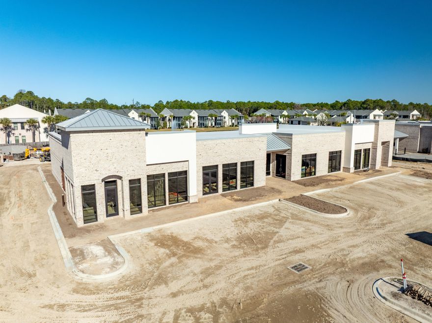 Prime 1,535 square foot Now Available for Lease (Unit 402) adjacent to the endcap, drive-thru space that will soon be a coffee shop, all contained in an approximate 11,246 square foot new outparcel retail plaza in Santa Rosa Beach, Florida.  The plaza is anchored by an approximate 4,155 square feet Anytime Fitness.  The site extends 239' along Highway 98 frontage enjoying the benefits of an existing deceleration lane and access to a traffic light through The Shops of 393, a mixed-use development at County Road 393 and Highway 98, and within a few on CR 393 and its new multi-use path lead to the coveted Scenic 30A corridor and Gulf Place, as well as Ed Walline Regional Beach-Front Park; among the largest beach access points on Scenic 30A, and provides... an abundance of parking, restroom facilities, and a significant expanse for public beach use.  The Shops of 393 is one of the most premier, mixed-use developments in South Walton County along the Gulf Coast of Florida.  This prime outparcel commands significant visibility from a traffic count of approximately 45,000+ vehicles daily. The space plan and orientation of unit 402 is uploaded to this listing under "Documents" tab.  Please inquire for further details.