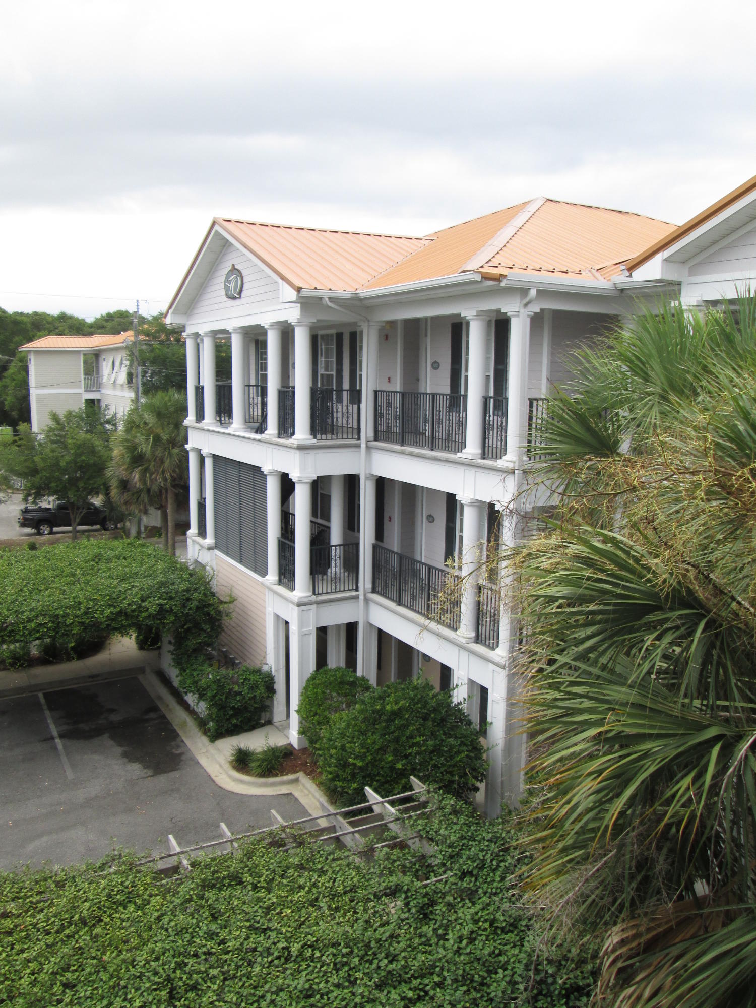 This charming condominium complex is in the heart of Fort Walton Beach. Located on Historic Brooks Street, this pet-friendly condominium is walking distance to shops and restaurants and only a five minute drive to the beautiful beaches of Okaloosa Island. Complex features include beautiful grounds, recreational facility that doubles as a community room, climate controlled storage, and elevators. The interior features include beautiful granite counters, spacious balcony, high ceilings with crown molding, his and her closets in the master bedroom, and dual sinks in the master bath. Additional third room with closet could be used as a bedroom. Views from the balcony show lush landscape, Okaloosa Island, and peek-a-boo views of Santa Rosa Sound. This unit is a must-see!