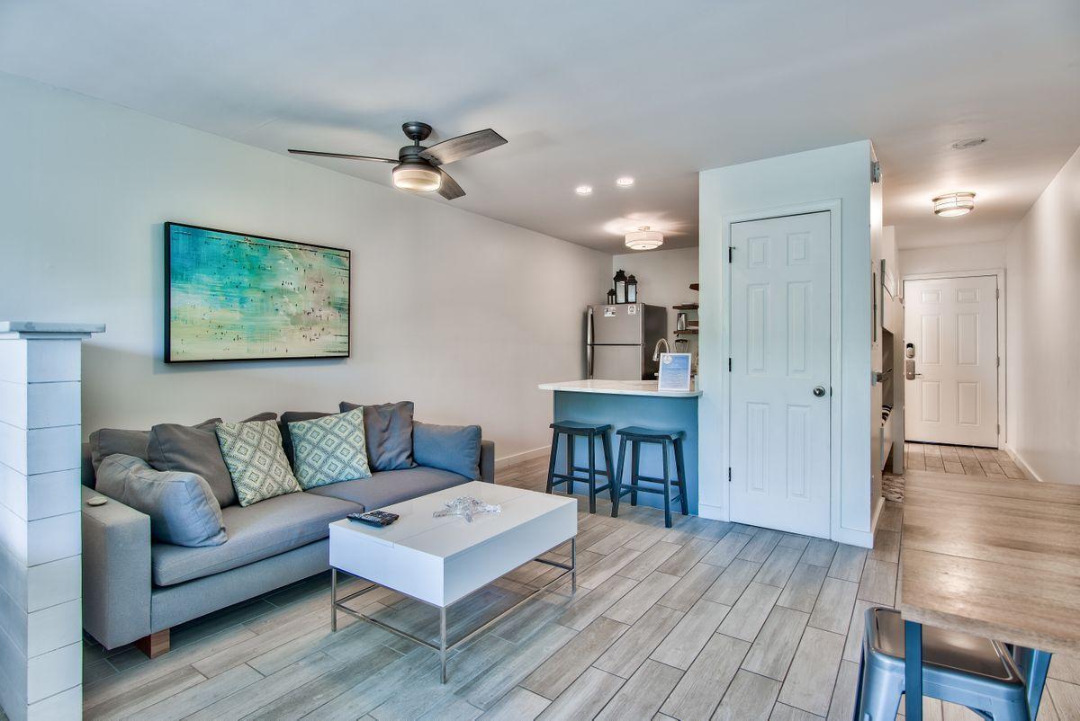This Inlet Beach studio is only a quick walk from sugary white sands and emerald green waters. The condo has been completely refurbished, comes furnished, and includes additional bunks to comfortably sleep four, making this a perfect second home or investment property. Decks and railings have been recently replaced in the complex, and the buildings also feature a fresh coat of paint. Enjoy access to several amenities including a pool, picnic area, gazebo, BBQ pit and grill area, and laundry facilities. Take advantage of this condo's close proximity to several beach communities, including Rosemary Beach and Alys Beach, and explore a number of nearby iconic 30A shopping and dining destinations.