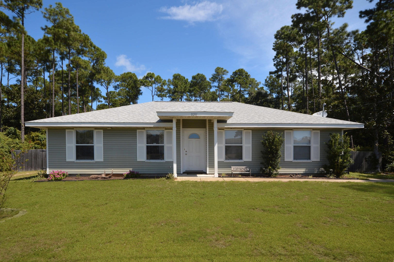 1252 Sq. Ft. 3 Bedroom, 2 Bath, Home built in 2010 Home featuring open and split floor plan, Stainless Steel appliances, large pantry, Breakfast bar, 2'' mini blinds, carpet and tile. Walk-in closets in all bedrooms!Home has hurricane shutters, sprinkler system, privacy fence, large patio, storage shed with tie downs, fire pit for entertaining, and 30-year dimensional shingles. Located close to shopping and restaurants; 5 minutes to the Navarre Beach boat ramp and public beaches. Convenient travel to Hurlburt and easy access to hwy 87 Corridor for Traveling to Airports.A Great purchase for any number of uses.