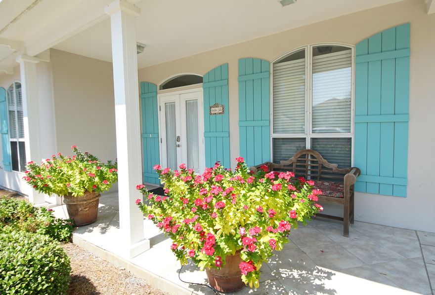 PRICE IMPROVEMENT! Jardin Calle is a cozy, single-story beach cottage tucked away in the Topaz Cove cul-de-sac within the gated Emerald Shores. Emerald Shores is an upscale Caribbean styled community with a lush tropical setting. This home is a unique vacation rental featuring 3 bedrooms, 2.5 baths and 2 screened porch areas for entertaining or simply relaxing.  Kitchen is equipped with stainless steel appliances, granite countertops w/breakfast bar and white cabinetry. Home sleeps up to 8. Jardin Calle is located on one of two cul-de-sacs closest to the Scenic Gulf Drive gate entrance (beach side). The private beach pavilion for owners and guests has a café, restrooms, showers, beach chairs/umbrella service. Addit'l amenities: two heated pools, tennis court, shuffleboard, and basketball.